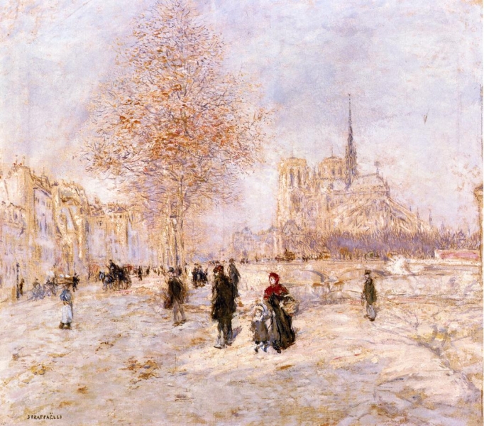 Notre-Dame-de-Paris-Jean-Francois-Raffaelli-oil-painting-1